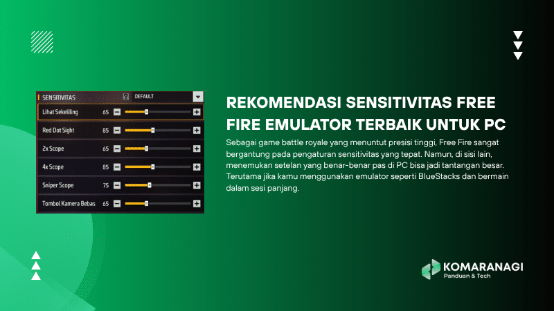 Rekomendasi Sensitivitas Free Fire Emulator Terbaik untuk PC